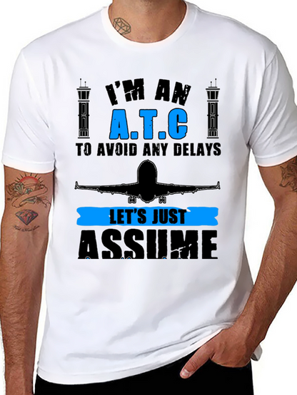 Camiseta Negra ATC: Control de Tráfico Aéreo