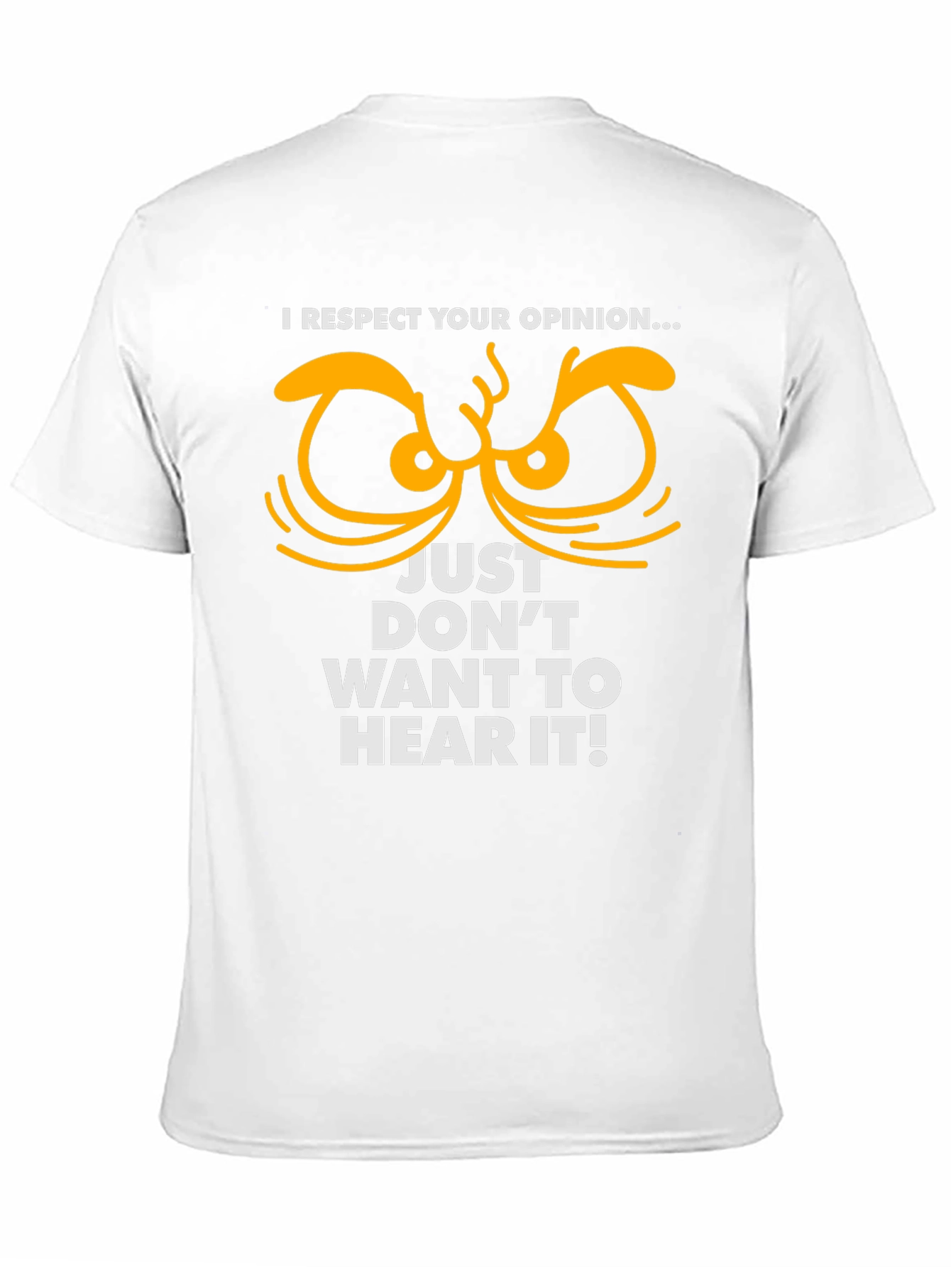 Camiseta Negra con Diseño de Ojos y Frase Respetuosa