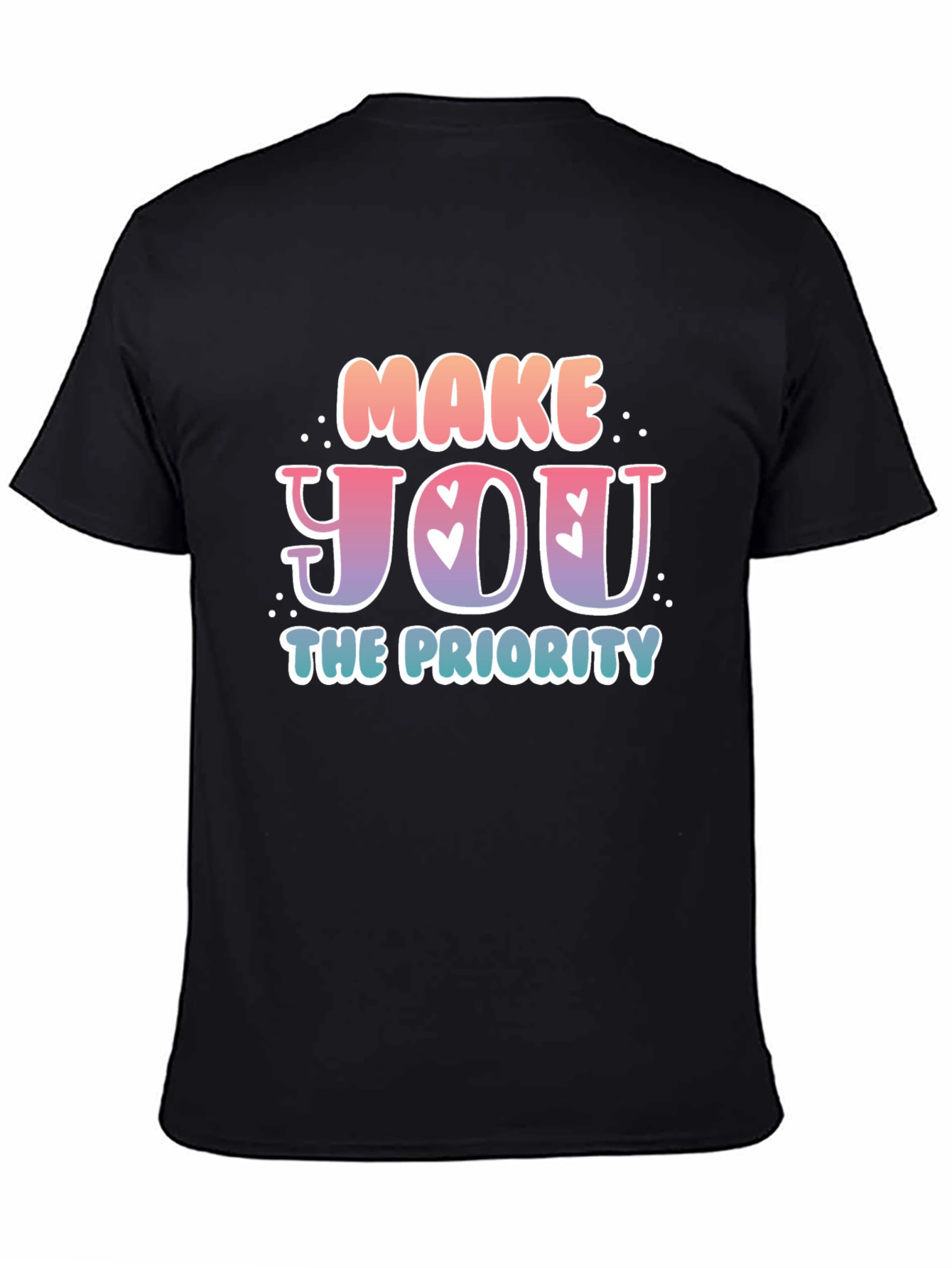 Camiseta Negra con Diseño Priorízate