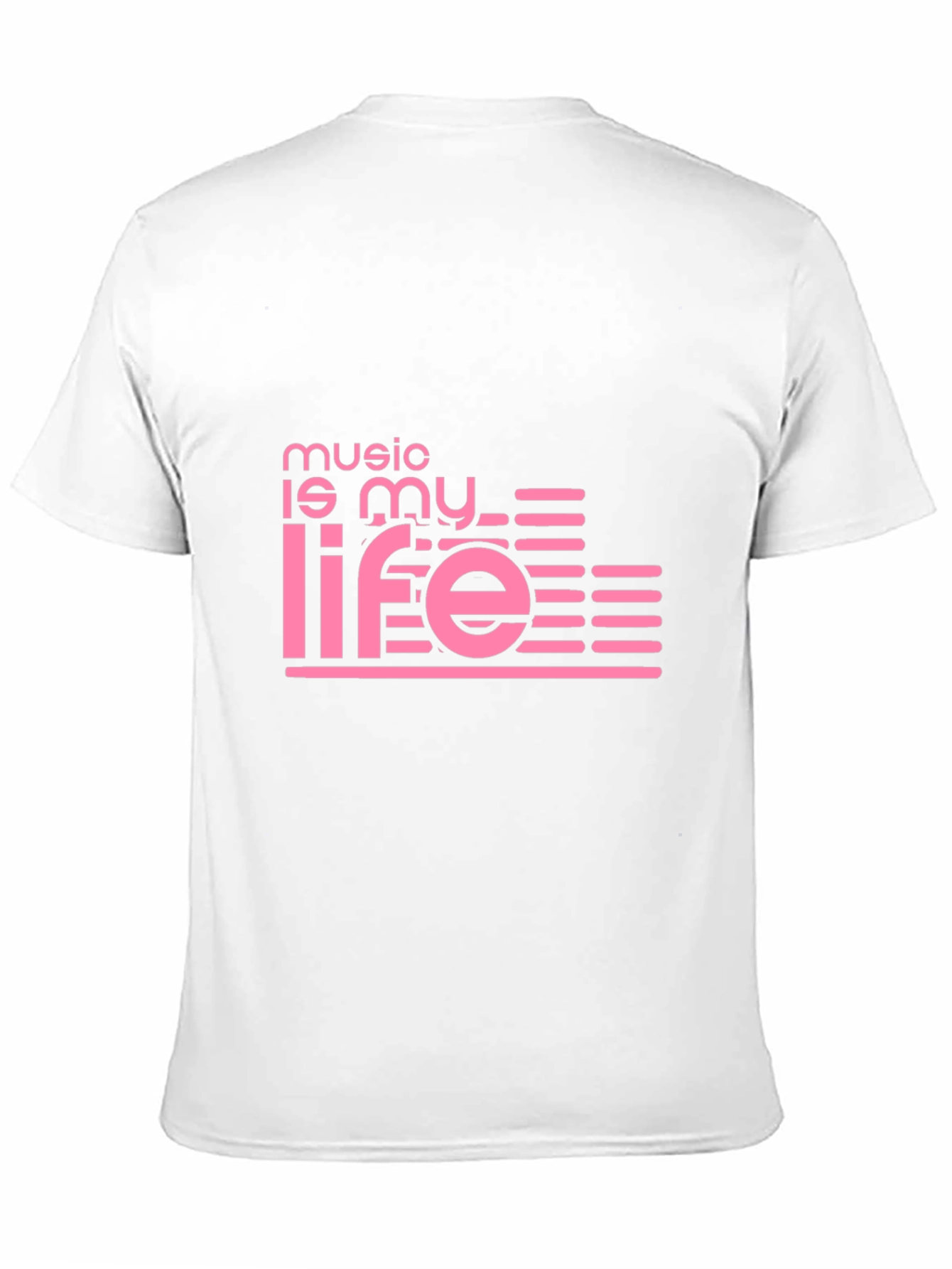 Camiseta Negra Music is My Life Diseño Moderno