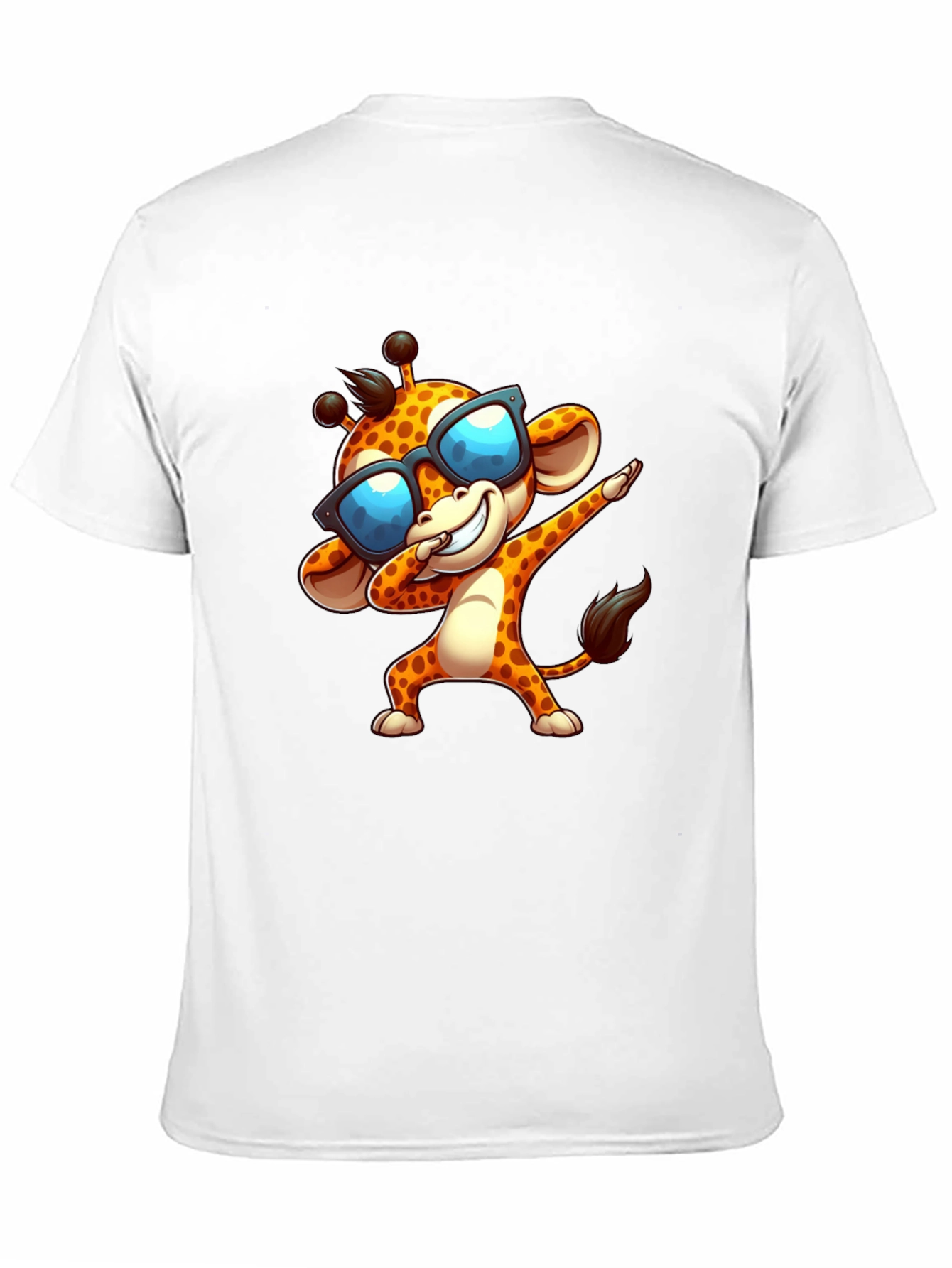 Camiseta Negra con Jirafa Dabbing y Gafas de Sol