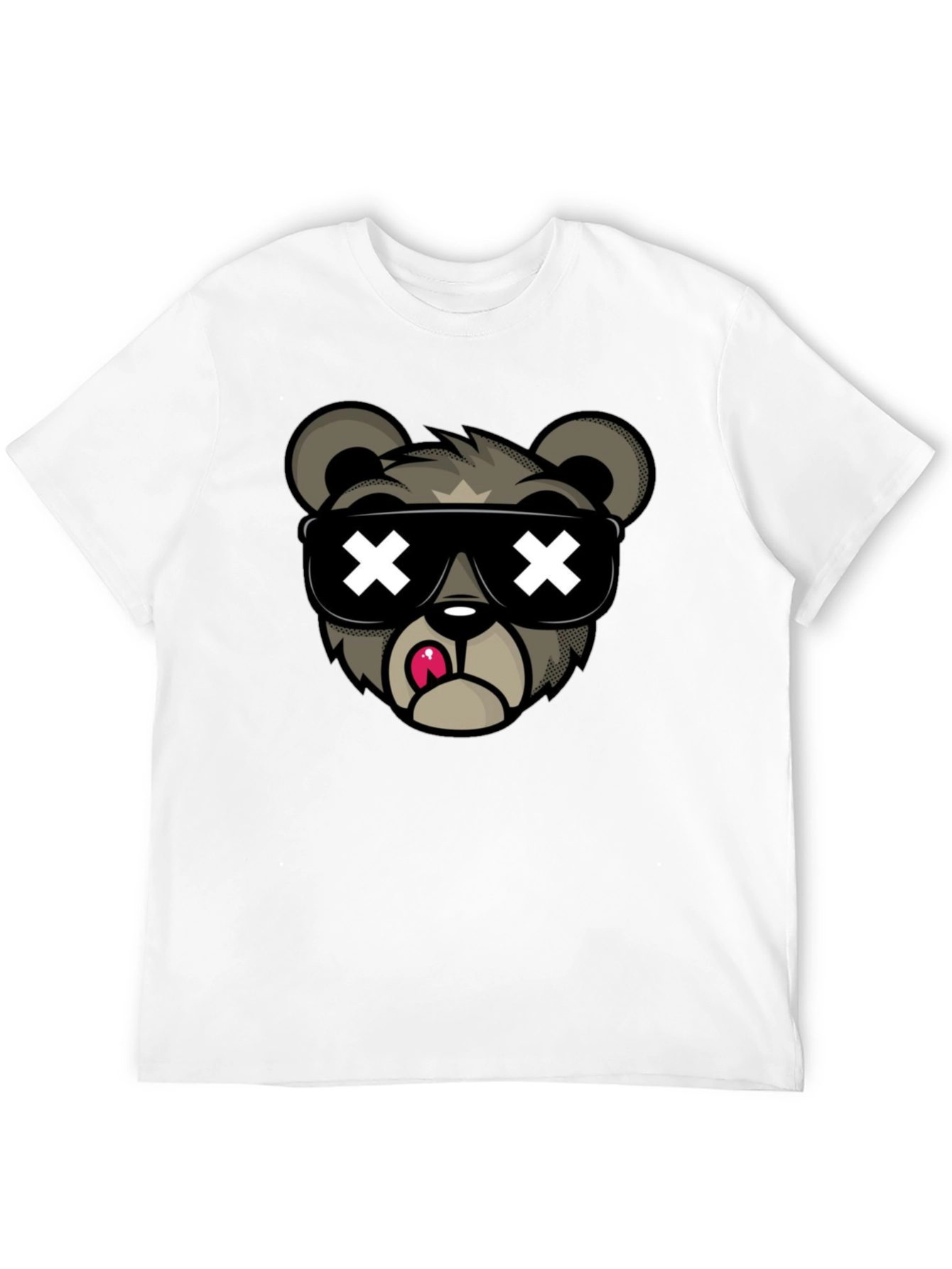 Camiseta Negra con Diseño de Oso Cool