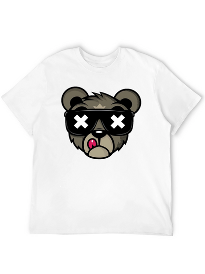 Camiseta Negra con Diseño de Oso Cool
