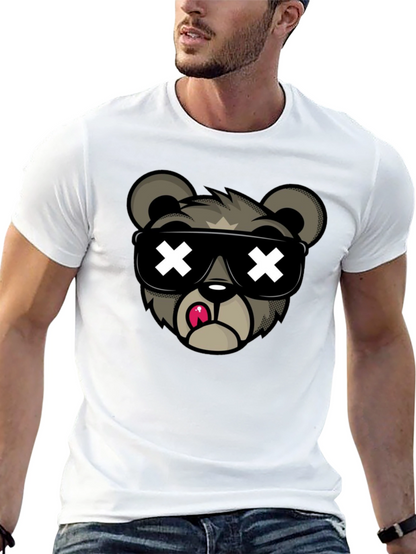 Camiseta Negra con Diseño de Oso Cool