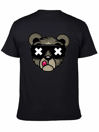 Camiseta Negra con Diseño de Oso Cool