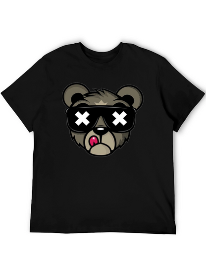 Camiseta Negra con Diseño de Oso Cool