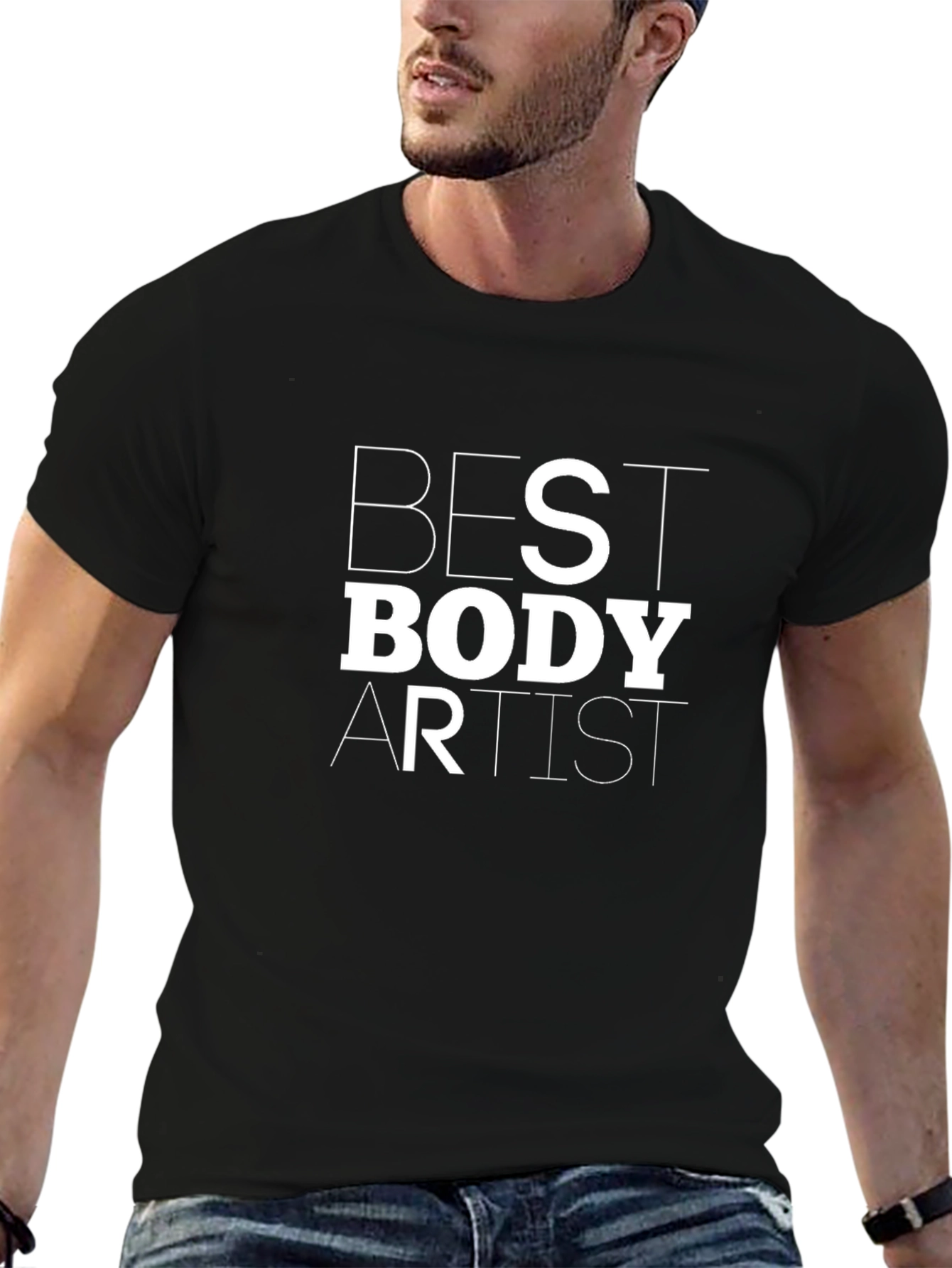 Camiseta Negra Best Body Artist para Hombre