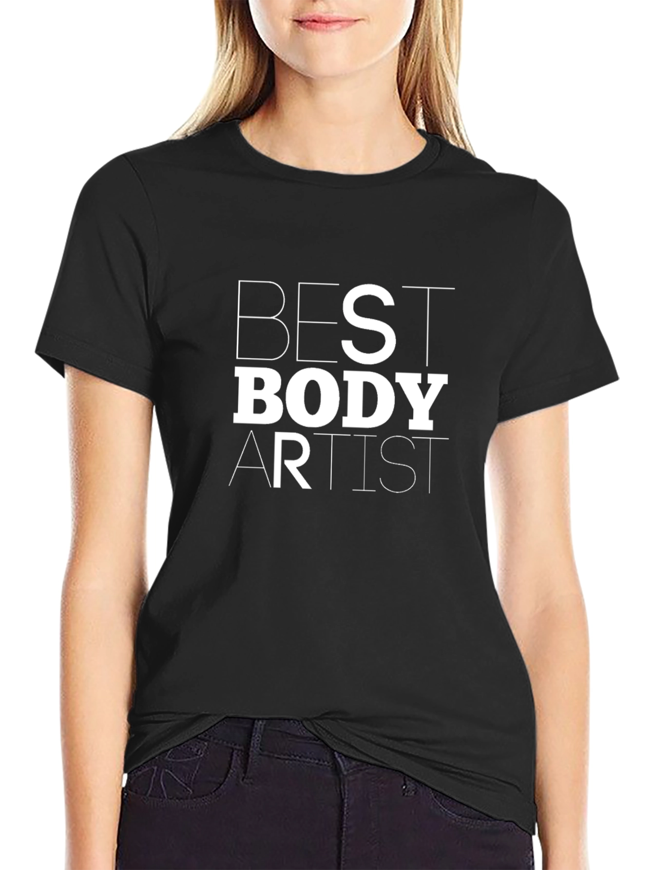 Camiseta Negra Best Body Artist para Hombre