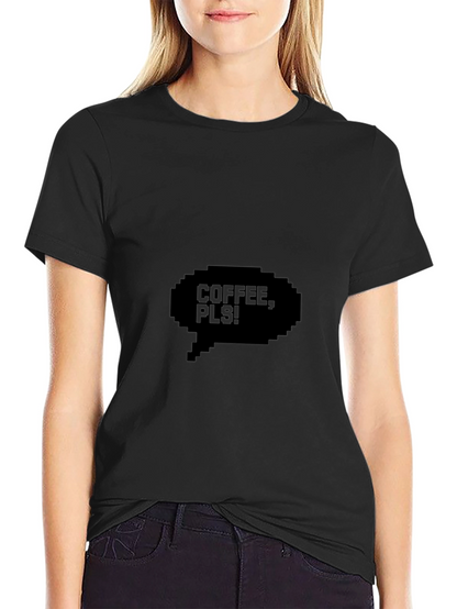 Camiseta Negra Coffee Pls!