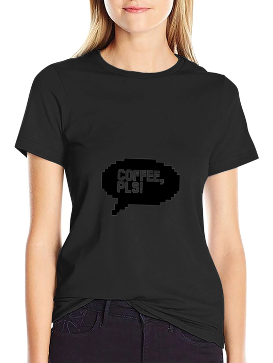 Camiseta Negra Coffee Pls!