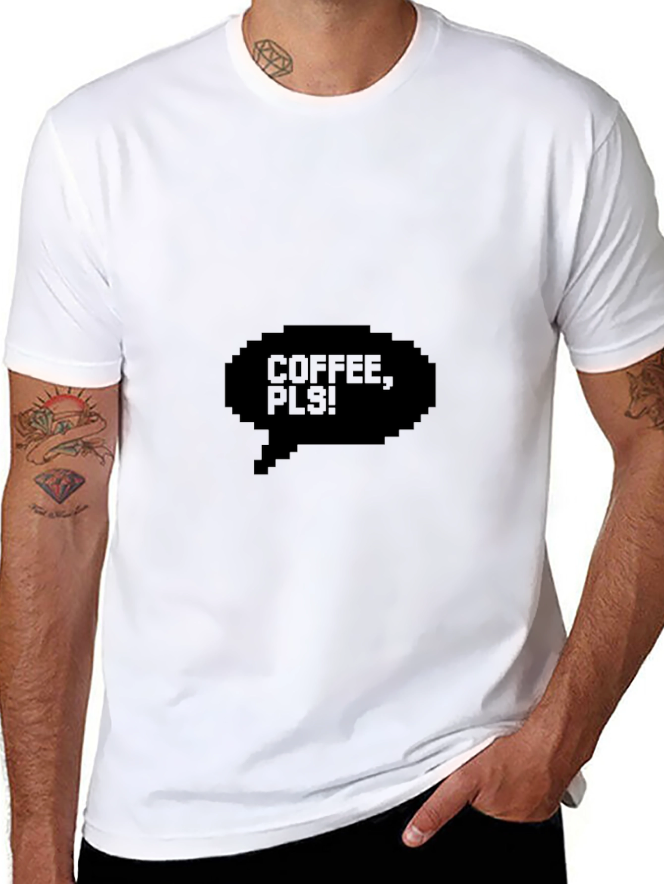 Camiseta Negra Coffee Pls!