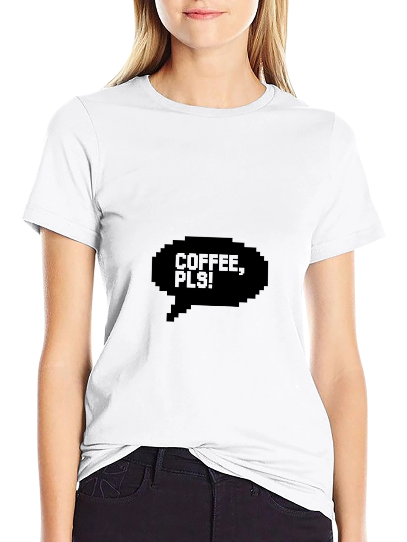 Camiseta Negra Coffee Pls!