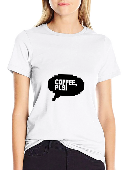 Camiseta Negra Coffee Pls!