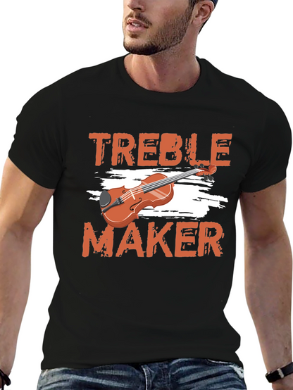 Camiseta Negra Treble Maker para Amantes de la Música
