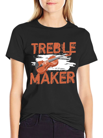 Camiseta Negra Treble Maker para Amantes de la Música
