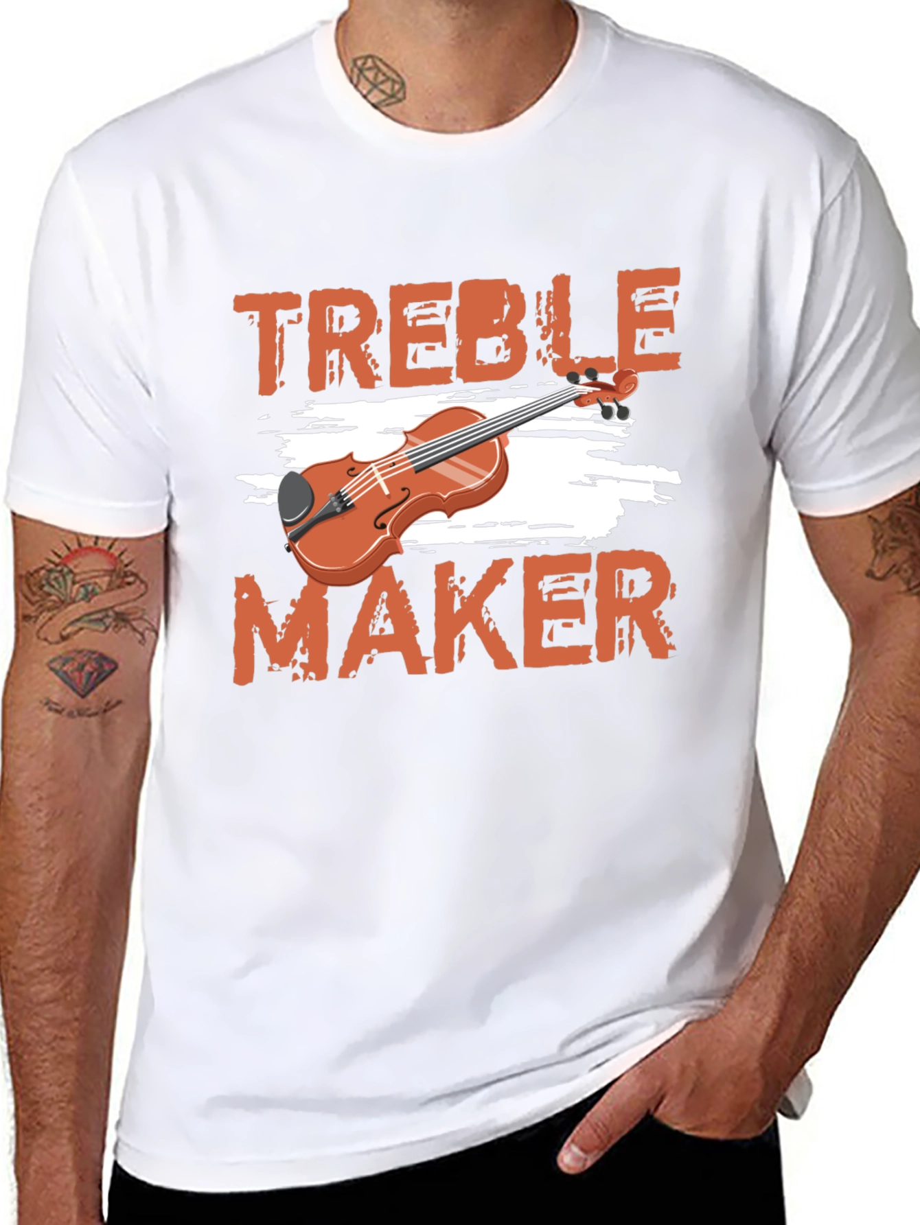 Camiseta Negra Treble Maker para Amantes de la Música
