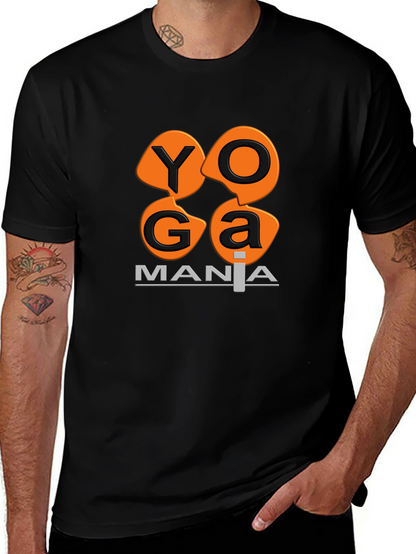Camiseta Negra Yoga Mania Algodón