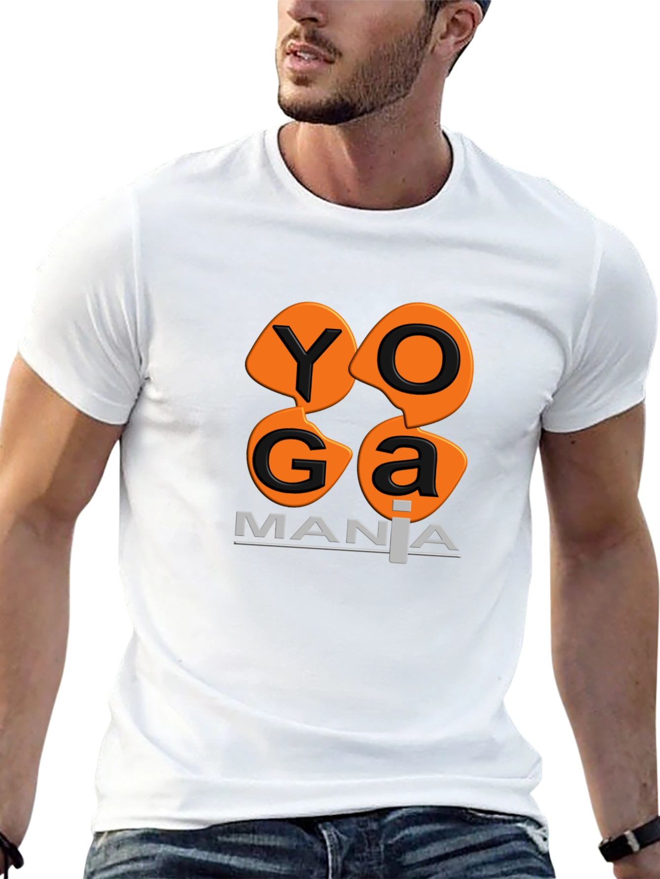 Camiseta Negra Yoga Mania Algodón