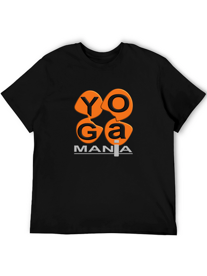Camiseta Negra Yoga Mania Algodón