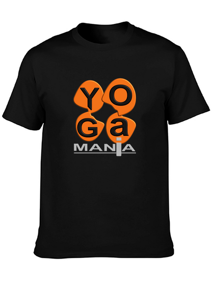 Camiseta Negra Yoga Mania Algodón