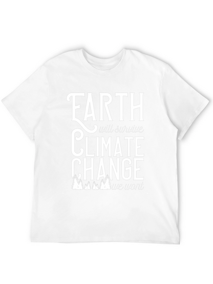 Camiseta Negra: La Tierra Superará el Cambio Climático