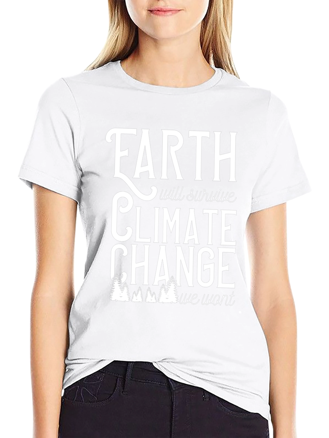 Camiseta Negra: La Tierra Superará el Cambio Climático