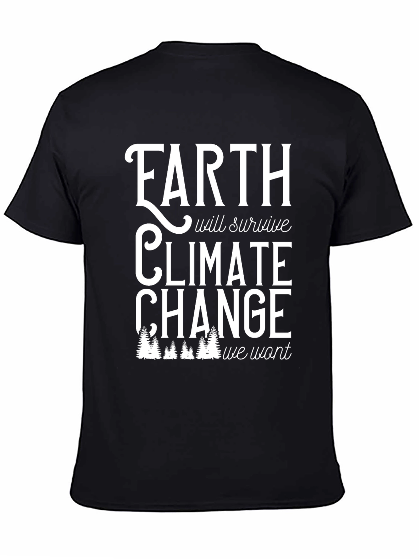Camiseta Negra: La Tierra Superará el Cambio Climático