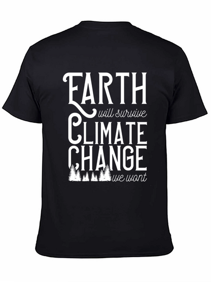 Camiseta Negra: La Tierra Superará el Cambio Climático