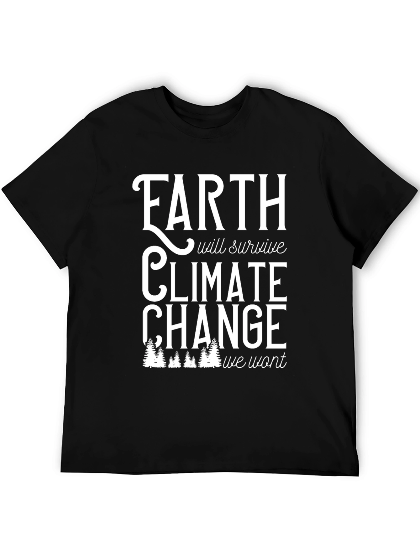 Camiseta Negra: La Tierra Superará el Cambio Climático