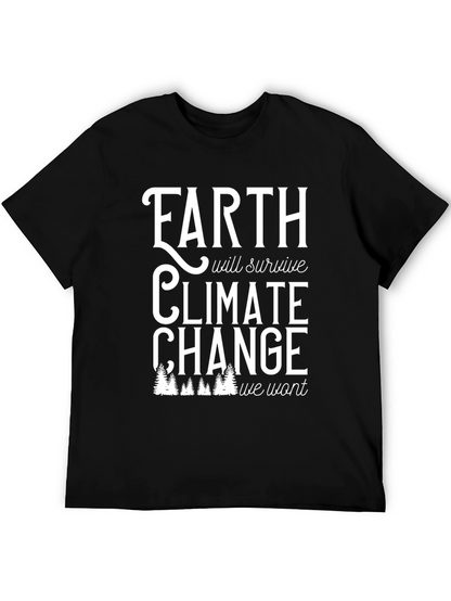 Camiseta Negra: La Tierra Superará el Cambio Climático