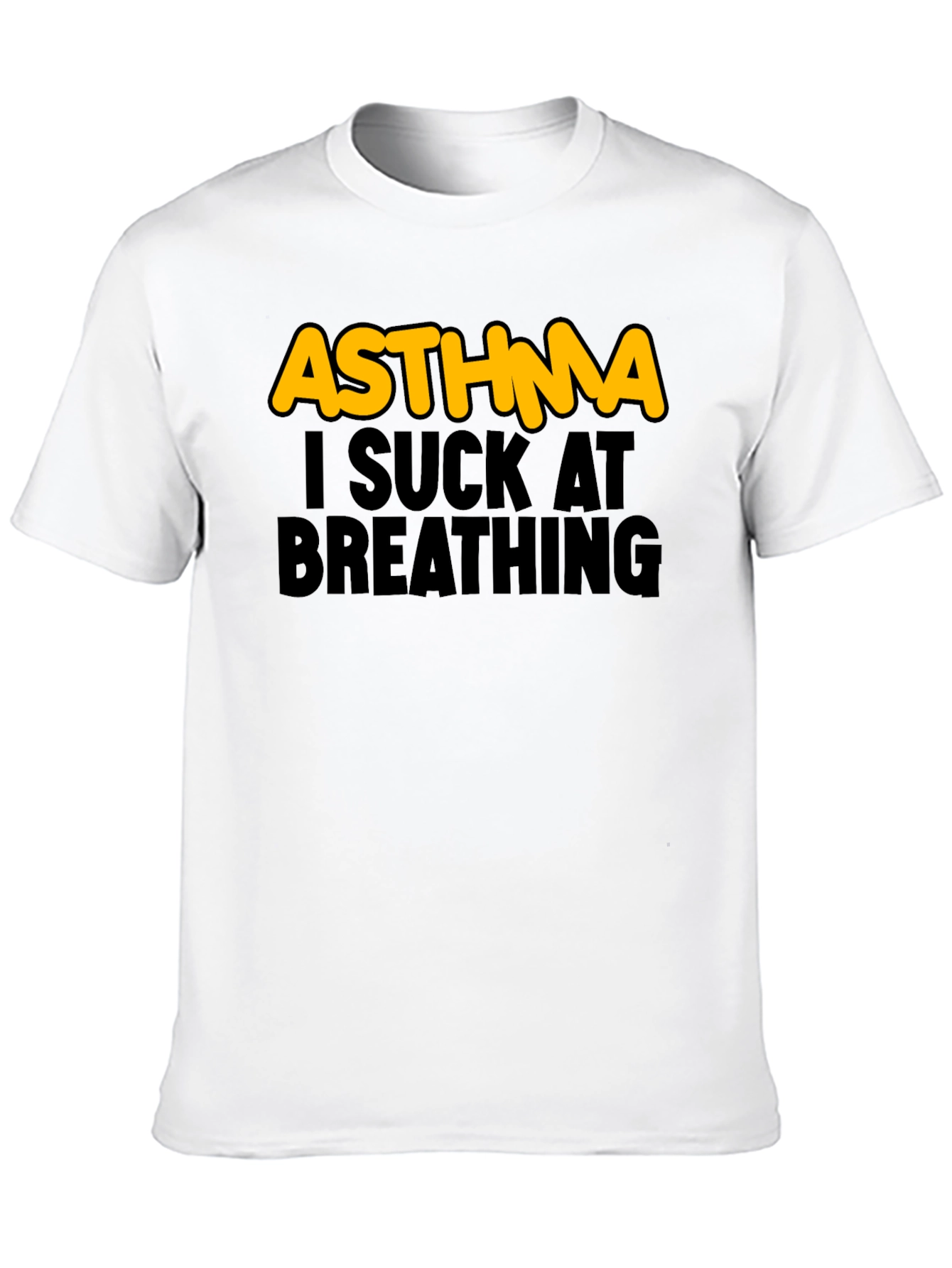Camiseta Negra Asma - Humor Respiratorio
