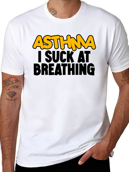 Camiseta Negra Asma - Humor Respiratorio