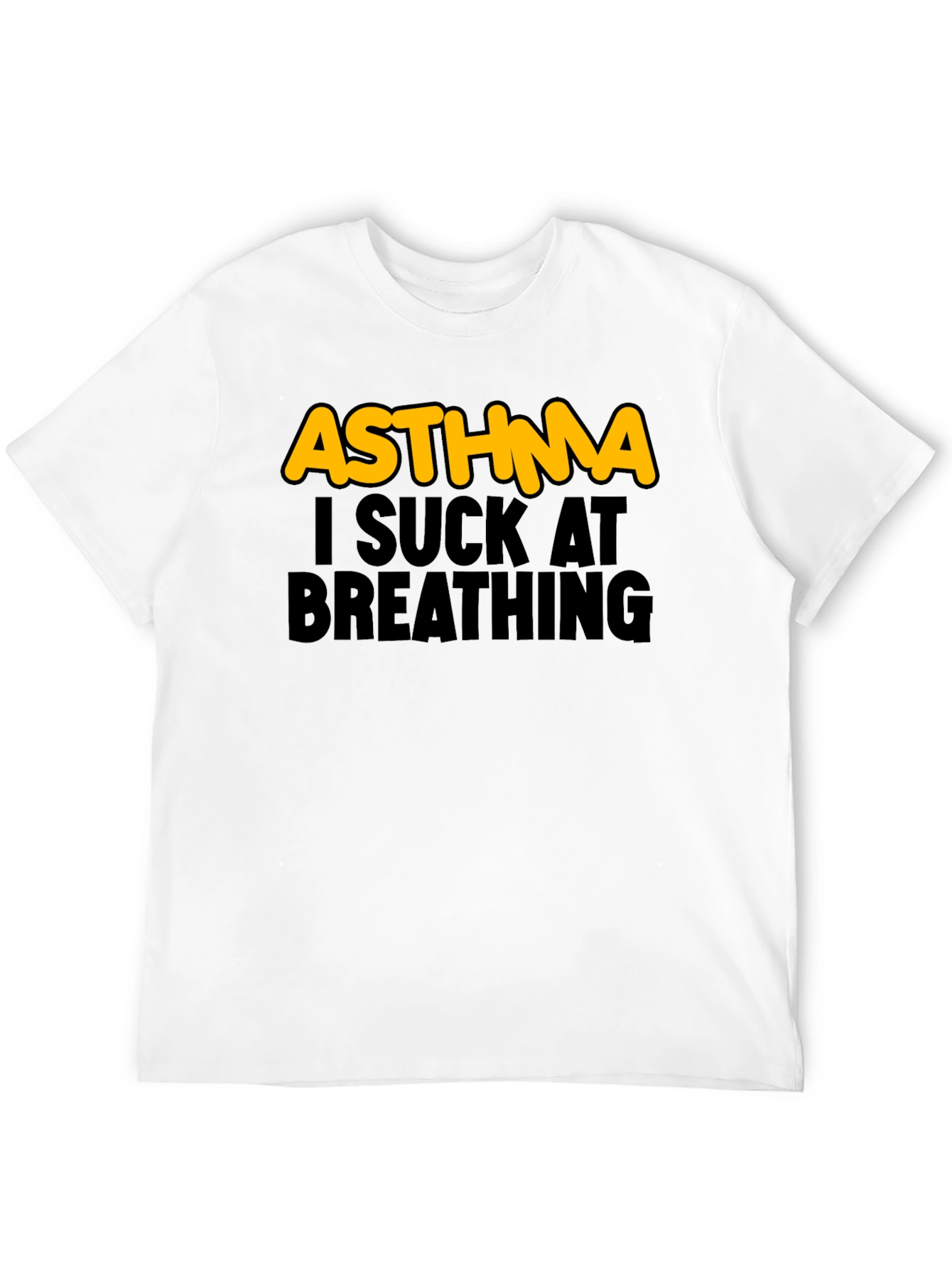 Camiseta Negra Asma - Humor Respiratorio