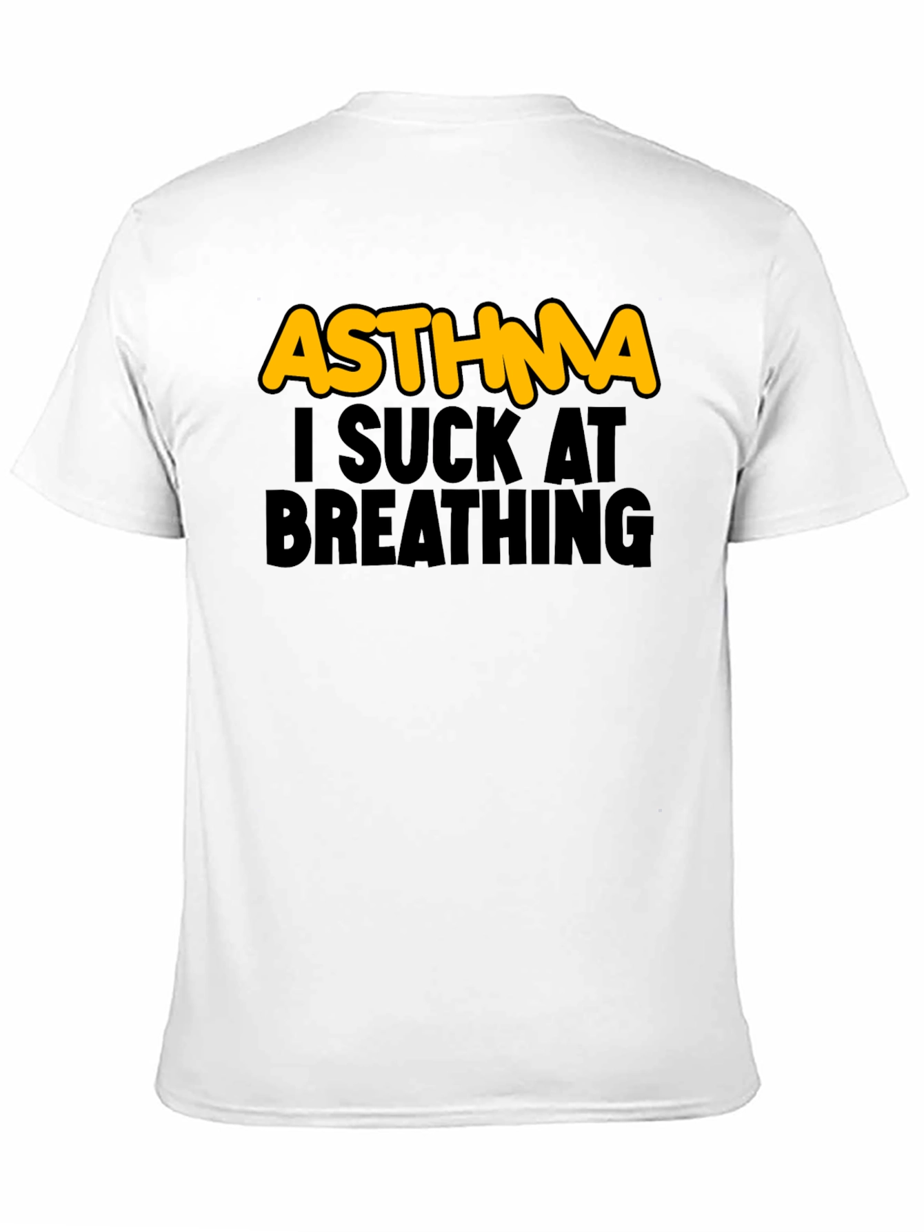 Camiseta Negra Asma - Humor Respiratorio