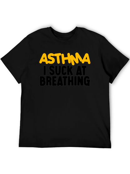 Camiseta Negra Asma - Humor Respiratorio