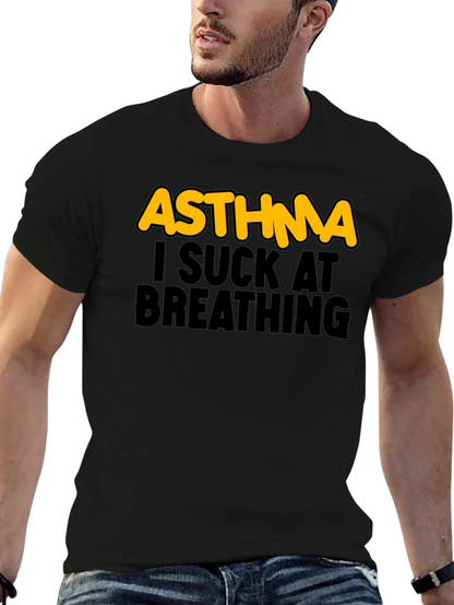 Camiseta Negra Asma - Humor Respiratorio