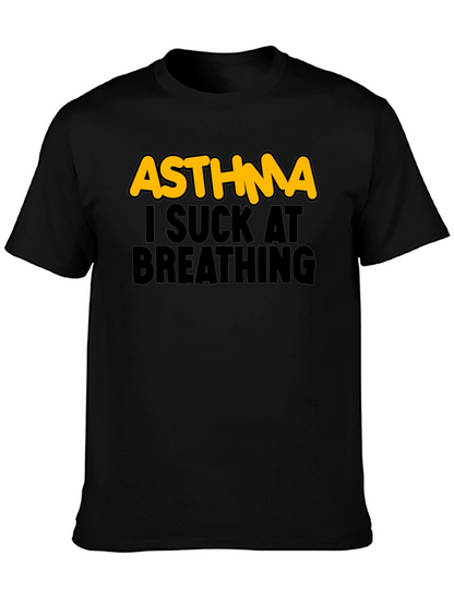 Camiseta Negra Asma - Humor Respiratorio