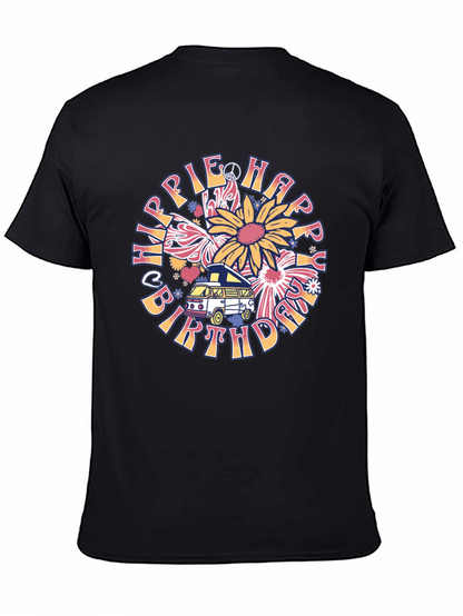 Camiseta Hippie Happy Birthday