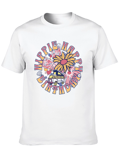 Camiseta Hippie Happy Birthday