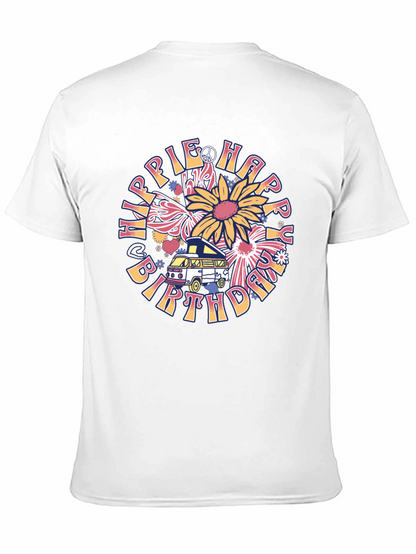 Camiseta Hippie Happy Birthday