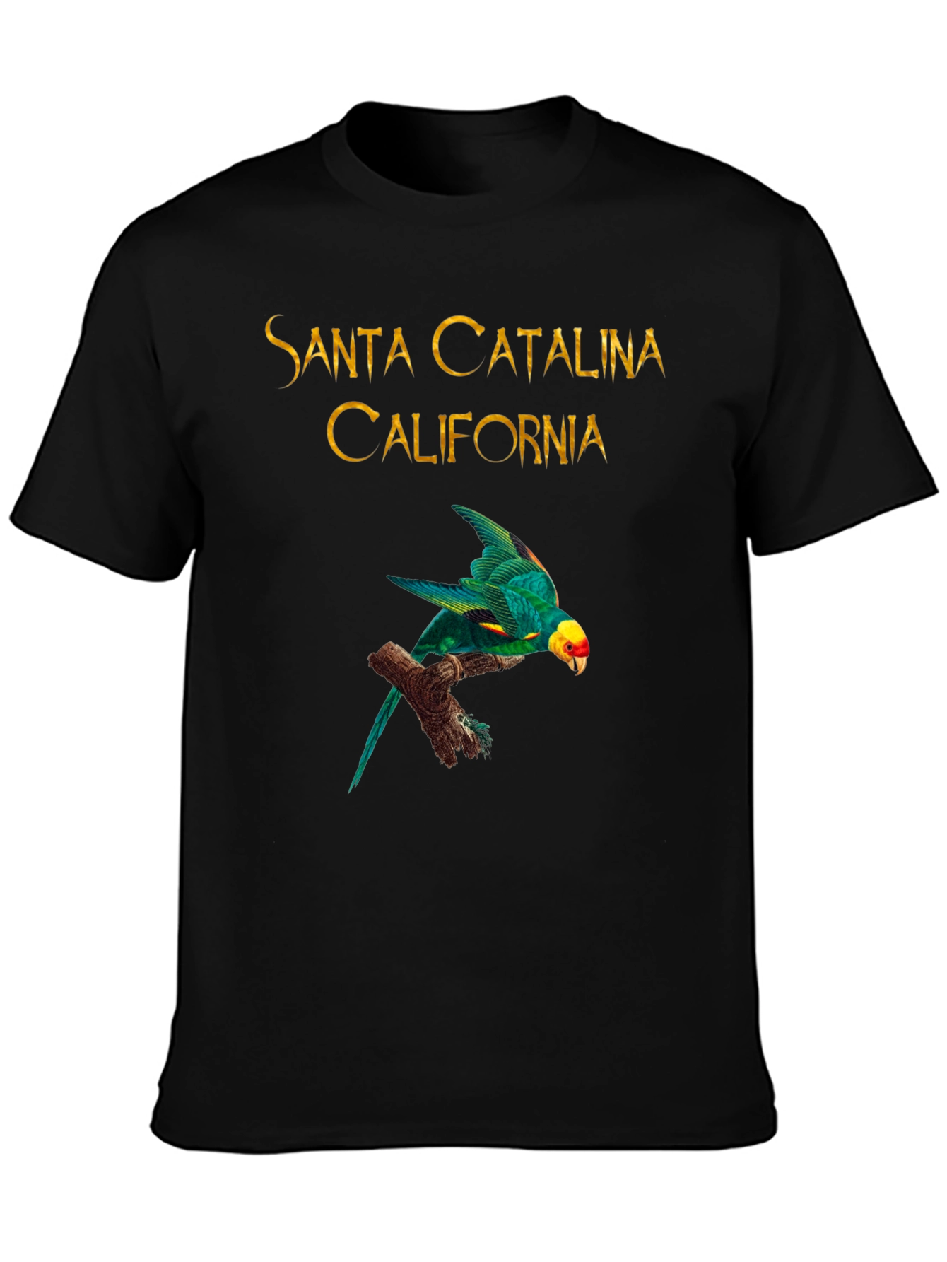 Camiseta Negra Santa Catalina California Parrot