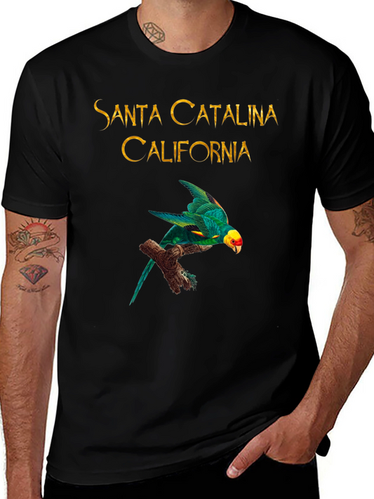 Camiseta Negra Santa Catalina California Parrot
