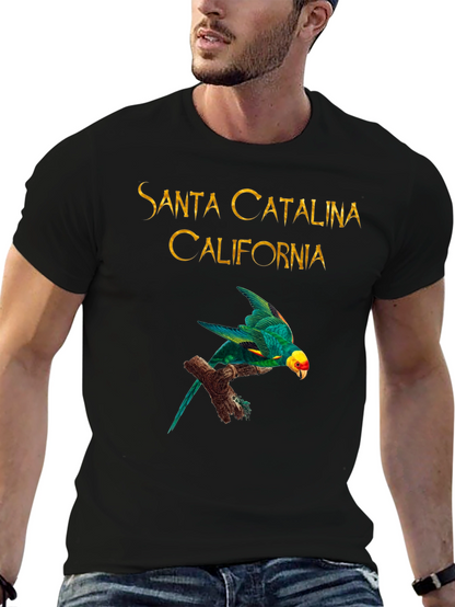 Camiseta Negra Santa Catalina California Parrot