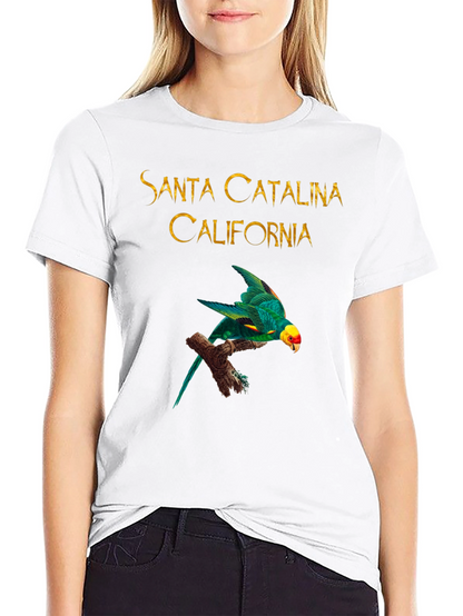 Camiseta Negra Santa Catalina California Parrot