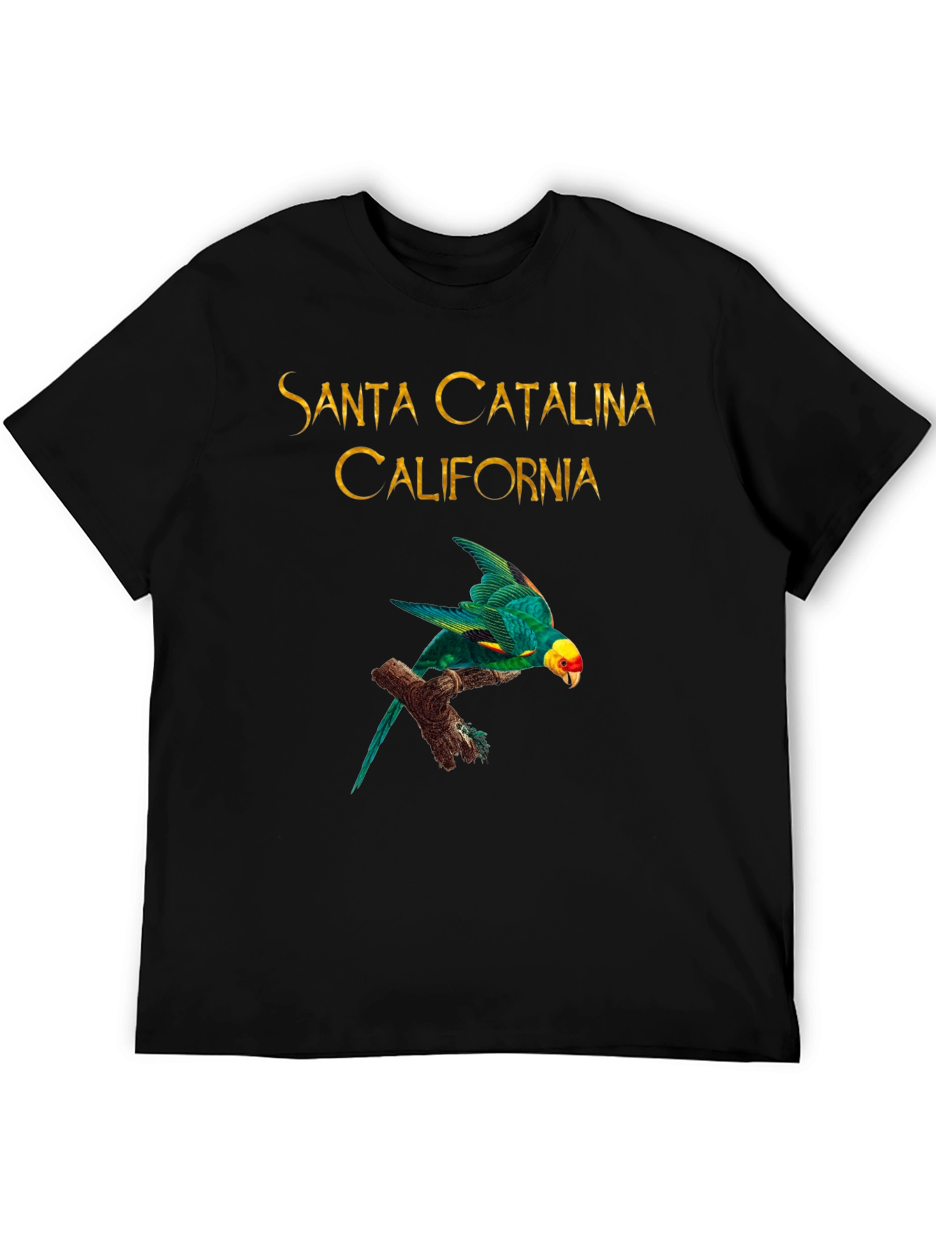 Camiseta Negra Santa Catalina California Parrot