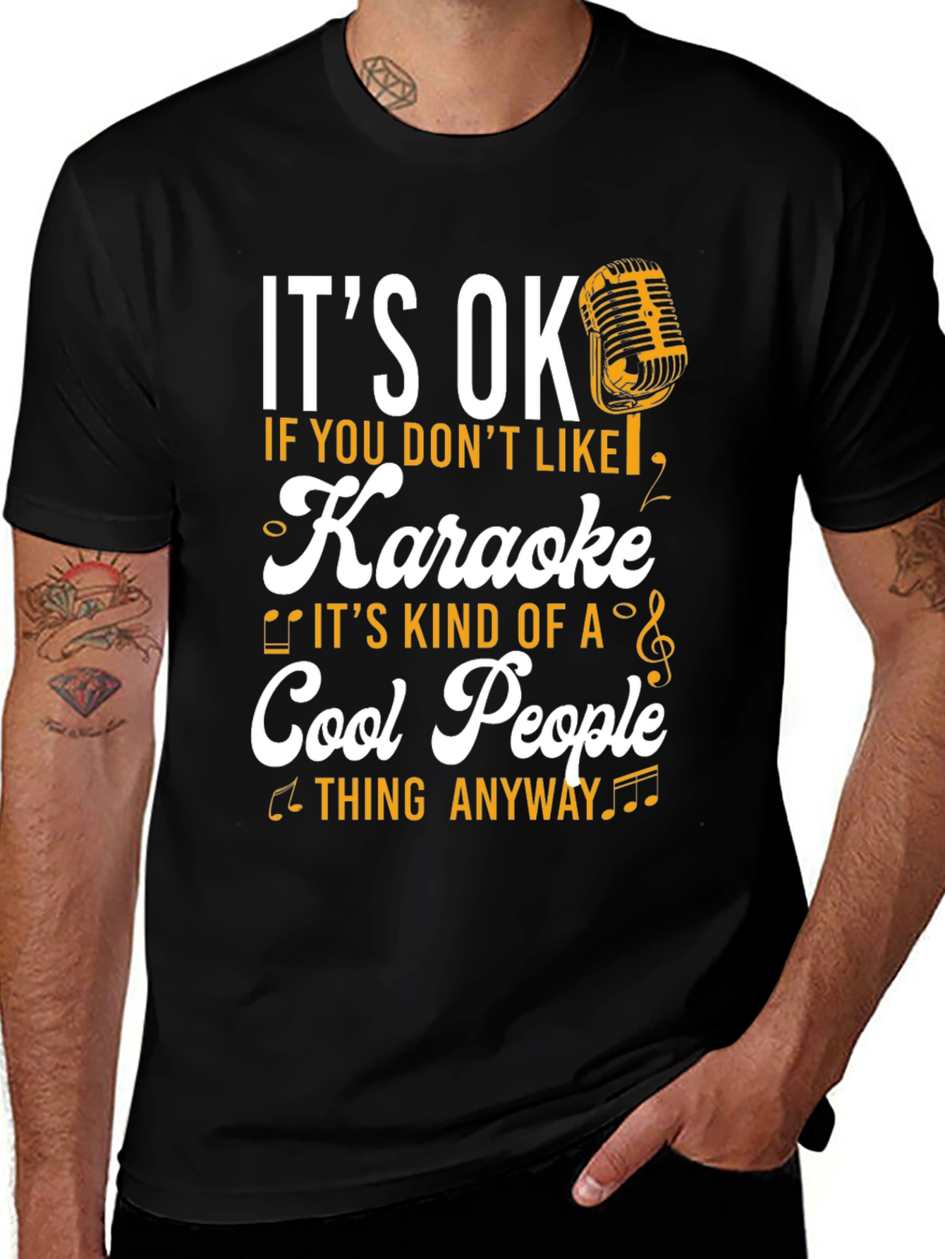 Camiseta Negra Karaoke Cool People