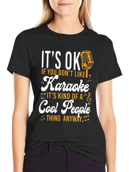 Camiseta Negra Karaoke Cool People