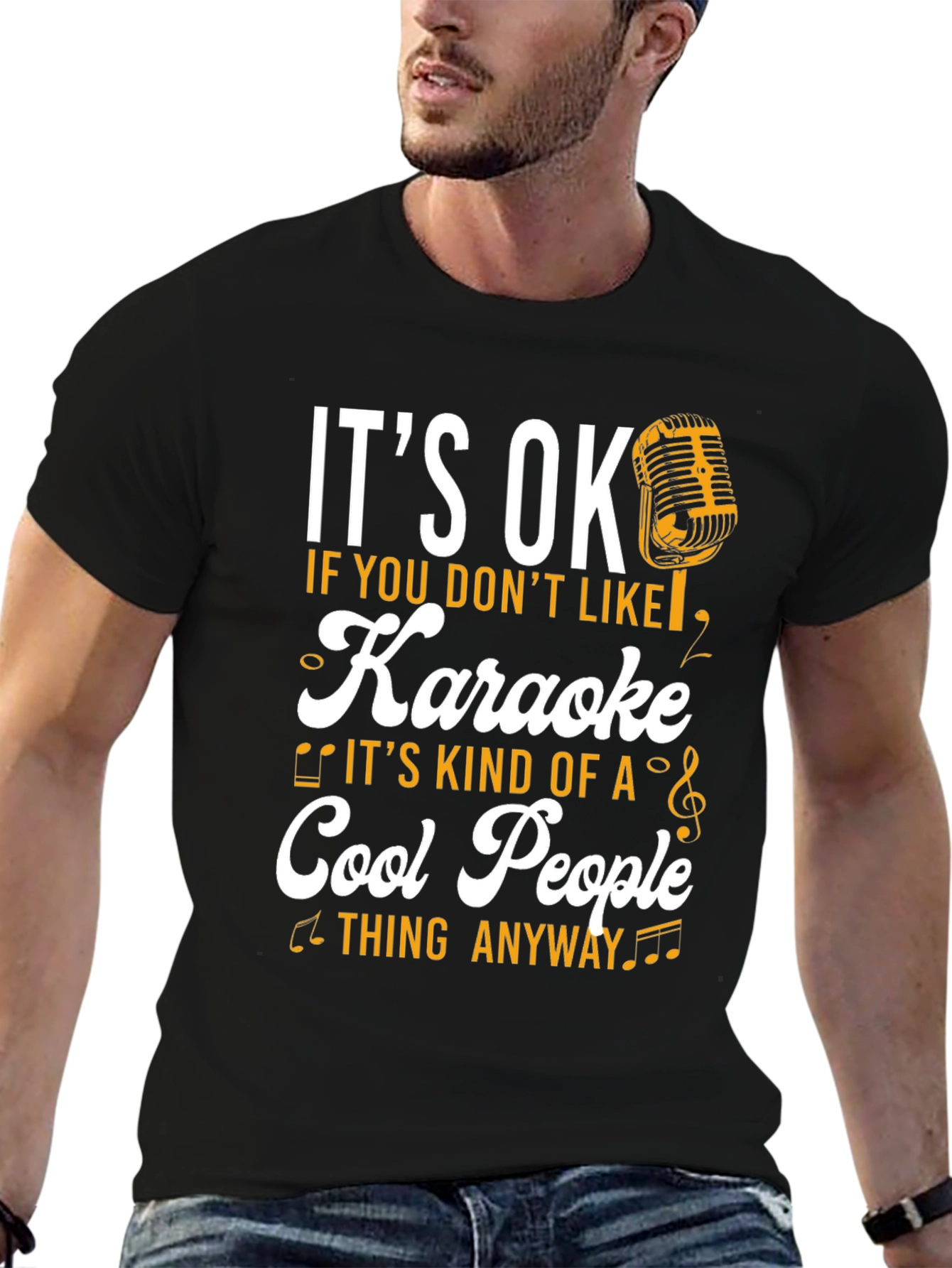 Camiseta Negra Karaoke Cool People