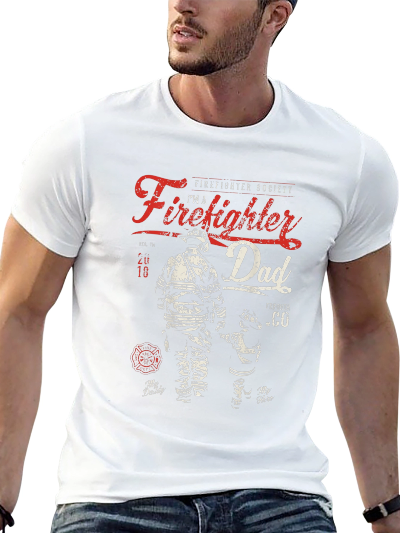 Camiseta Bombero Papá - Héroe Familiar