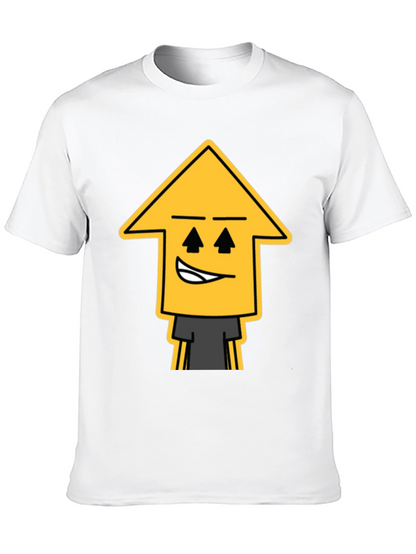 Camiseta Negra con Diseño de Flecha Sonriente